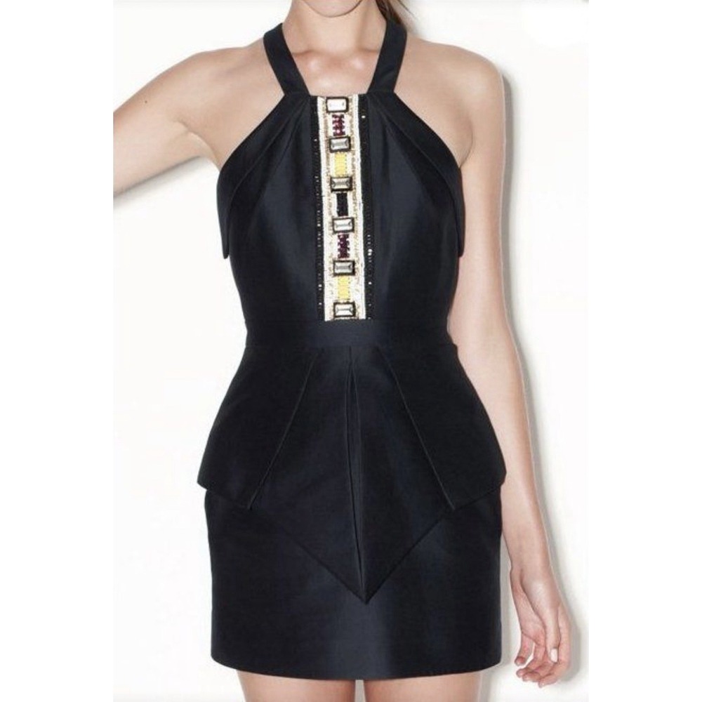 Sass & Bide "The Sway" Navy Party Dress With Crystal And Pearls 10‎